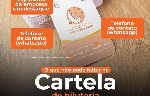 Cartelas de Bijuteria Personalizadas